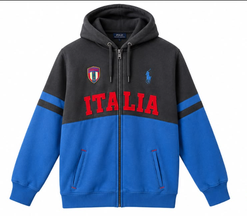 Men's Italia Colorblock Full-Zip Hoodie