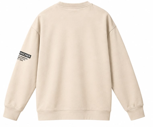 Men’s Winter Heavy Fleece Tactical Pocket Crewneck Sweatshirt - Beige